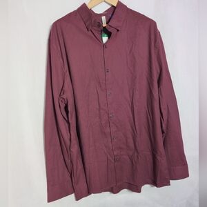 Artefact Men's Burgundy Button down Sz XXL Shirt NWT